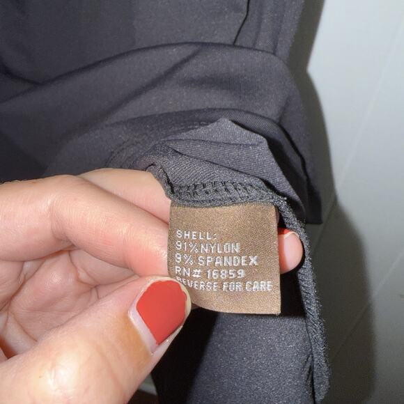 J. McLaughlin Women’s Naja Sage Sheath Dress Black Catalina Cloth Ruched Size M - Picture 5 of 5